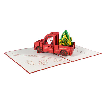 Tree Delivery Festive Truck 3D Pop Up Christmas Card