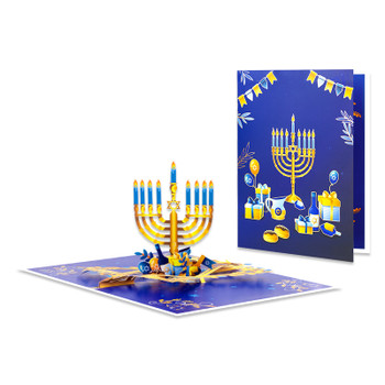 Festival of Lights 3D Hanukkah Pop Up Card