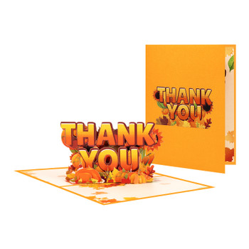 Pumpkin & Petals Seasonal Thank You Pop Up Greeting Card