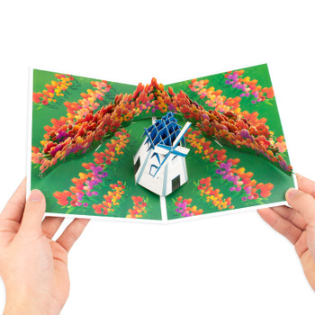 Tulip Breeze 3D Windmill 3D Pop Up Greeting Card