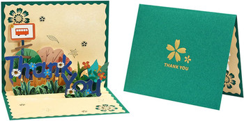 “Thank You” Garden Scene 3D Pop Up Greeting Card