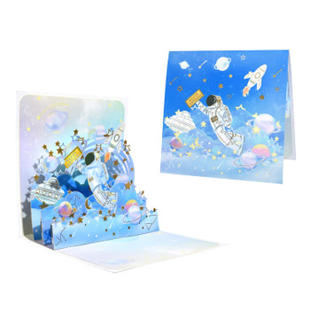 Space Astronaut 3D Pop Up Greeting Card
