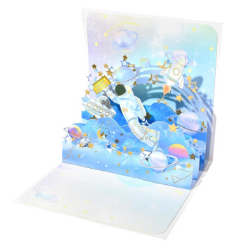 Space Astronaut 3D Pop Up Greeting Card