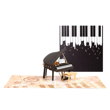 Musical Moments 3D Pop Up Piano Greeting Card - Birthday Holiday Event