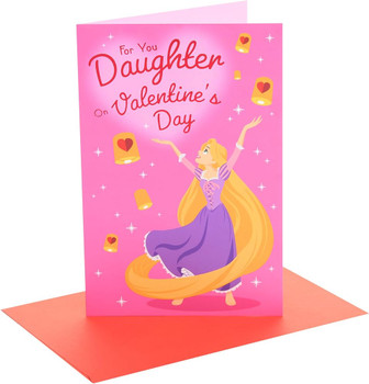 Rapunzel Design Daughter Valentine's Day Card