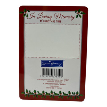 In Loving Memory of a Precious Young Child Christmas Graveside Keepsake Card - Candle & Holly Design Memorial Card