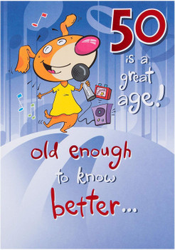 Hallmark 50th Birthday Card'50 is A Great Age!' Medium  