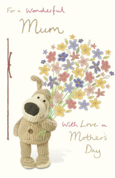 Boofle With Colourful Flowers Wonderful Mum Mother's Day Card
