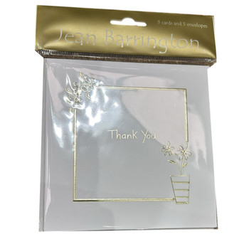 Flower Pot Design Thank You Cards Pack of 5