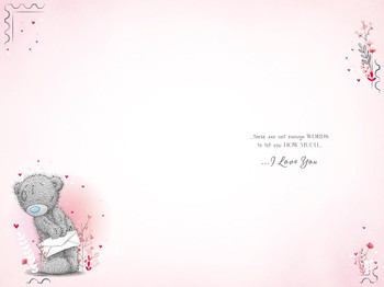 Bear Writing Wonderful Girlfriend Valentine's Day Card