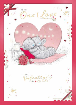Bears Sat On Blanket One I Love Luxury Boxed Large Handmade Valentine's Day Card