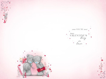 Bears Kissing Open Valentine's Day Card