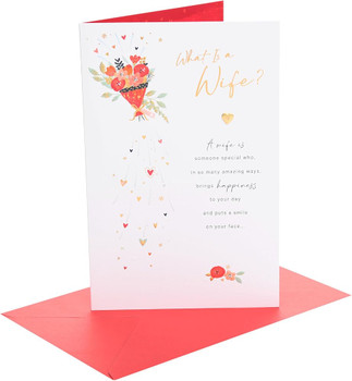 Flowers Design Wife Valentine's Day Card