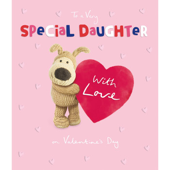 Boofle Holding Heart Special Daughter Valentine's Day Card