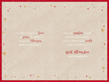 Gold Heart Design Special Person In My Life Birthday Card