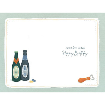 Beer Theme Design with Decorative Illustrations Brother in Law Birthday Card