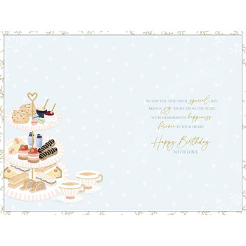 Afternoon Tea Theme Beautiful Daughter Birthday Card
