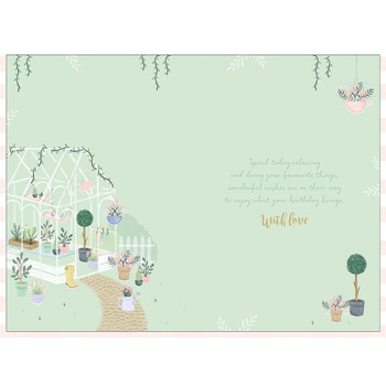 Garden Greenhouse Design Daughter Birthday Card