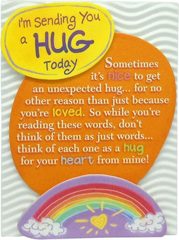 Miniature Easel Print with Magnet I'm Sending You a Hug Today Keepsake Gift