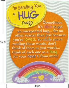 Miniature Easel Print with Magnet I'm Sending You a Hug Today Keepsake Gift