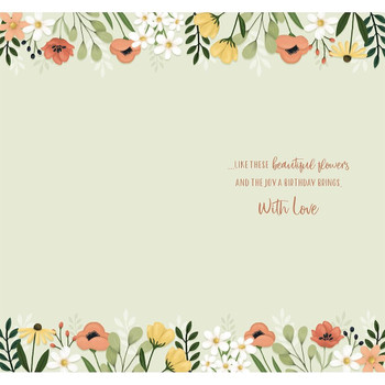 Floral Design Sister in Law Birthday Card