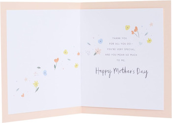 Big Heart with Flowers Design Like A Mum To Me Mother's Day Card