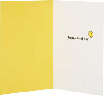 Smiley Silver Foil Design 6th Birthday Card