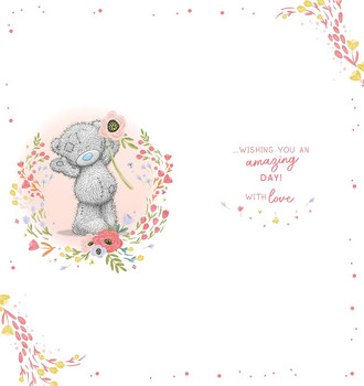 Bear With Flower in Paws Lovely Auntie Mother's Day Card