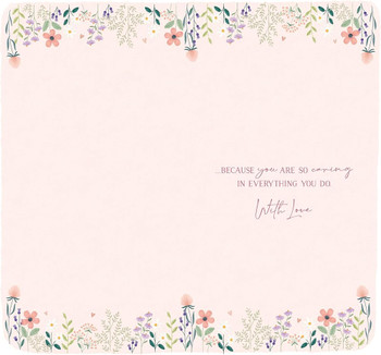 Cross Stitch Flowers Nana Mother's Day Card