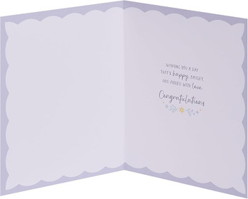 Wreath with Cross Design Communion Congratulations Card