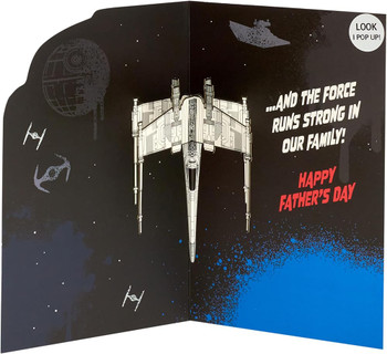 Darth Vader Pop Up Design For Dad Father's Day Card