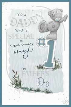 Bear Standing On No1 Father's Day Card