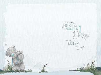 Bear Standing On No1 Father's Day Card