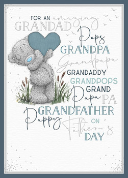Bear Holding Heart Amazing Grandad Multi Caption Father's Day Card