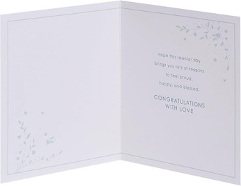 Girl with Rosary Design Communion Congratulations Card