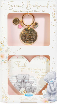 Me to You Tatty Teddy Special Bridesmaid Plaque And Keyring Gift Set Signature Collection