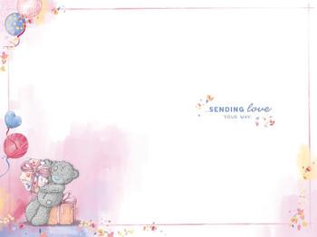 Bear On Gift With Cake Special Nana Birthday Card