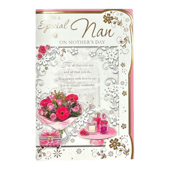 To A Special Nan Floral and Perfume Design Keepsake Mother's Day Boxed Card	