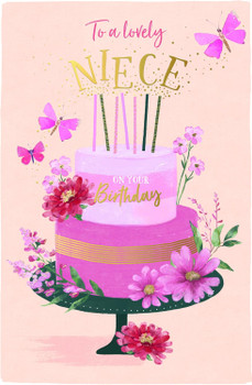 Luxury Gold Foiled To A Lovely Niece Birthday Card