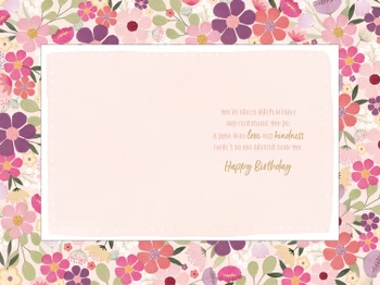 Floral Heart Wonderful Mum Luxury Birthday Card