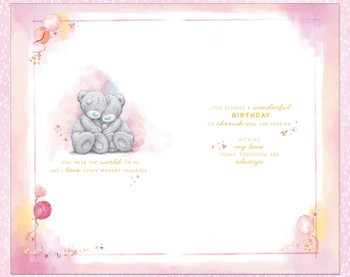 Bear With Heart One I Love Luxury Handmade Birthday Card
