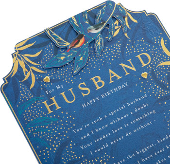 Traditional Floral Design with Heartfelt Verse Husband Birthday Card
