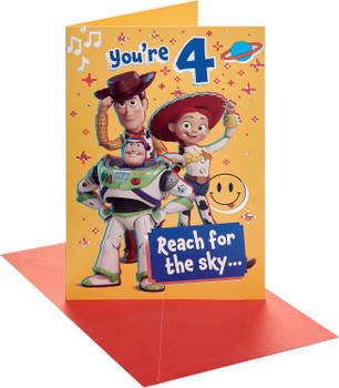 Disney Fun Toy Story 5 Design 4th Birthday Card with Activity Inside