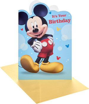 Mickey Mouse Design Kids Birthday Card