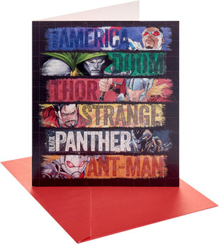 Marvel Avengers Design Kid's Birthday Card