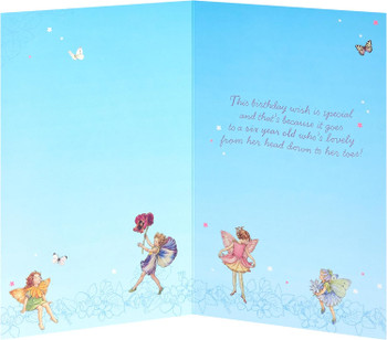 Flower Fairies Design 6th Birthday Card