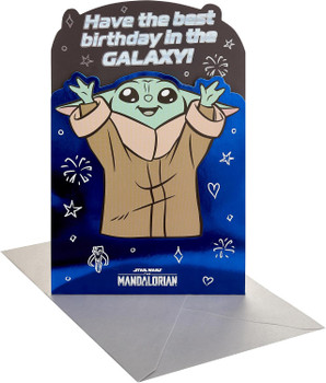 Star Wars Mandalorian Grogu Pop Up Design Birthday Card