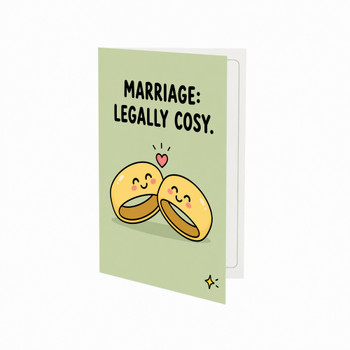 Marriage: Legally Cosy Wedding Card