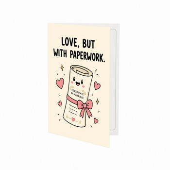 Love But With Paperwork Wedding Congratulations Card