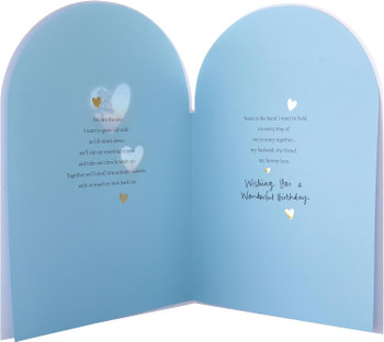 Heart Design Heartfelt Verse Husband Birthday Card